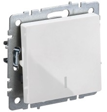 Выключатель IEK Brite ВС10-1-1-БрБ скрыт. 1кл. с подсветкой белый (упак.:1шт) (BR-V10-1-10-K01)