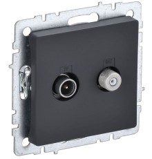 IEK BR-AF20-O-K53 BRITE Роз. двойная TV+SAT РТВ/РСп12-БрГ граф.