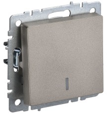 IEK BR-V10-1-10-K37 BRITE Выключ. 1-кл. с инд. 10А ВС10-1-1-БрШ шамп.