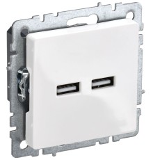 IEK BR-U21-D31-K01 BRITE Роз. USB A+A 3,1А РЮ10-1-БрБ бел.