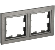 IEK BR-M22-K37 BRITE Рамка 2-мест. РУ-2-БрШ шамп.