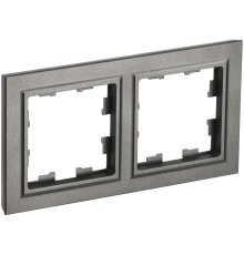 IEK BR-M22-K37 BRITE Рамка 2-мест. РУ-2-БрШ шамп.