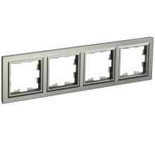 IEK BR-M42-K37 BRITE Рамка 4-мест. РУ-4-БрШ шамп.