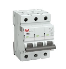 EKF mcb6-3-25D-av Выключатель автоматический AV-6 3P 25A (D) 6kA EKF AVERES