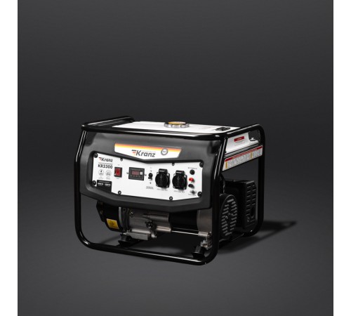 Kranz KR-16-1133 Генератор бензиновый KR3300, 3,3кВт, 230В, 15л, ручной стартер Kranz KR-16-1133 Генератор бензиновый KR3300, 3,3кВт, 230В, 15л, ручной стартер