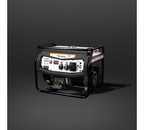 Kranz KR-16-1137 Генератор бензиновый KR8000, 8кВт, 230В, 25л, ручной старт Kranz KR-16-1137 Генератор бензиновый KR8000, 8кВт, 230В, 25л, ручной старт