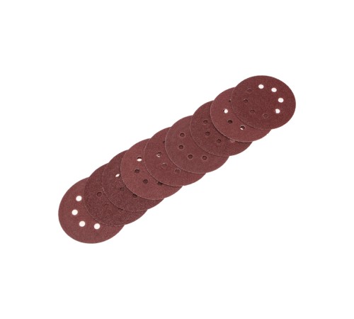 Диск абразивный на ворсовой основе, на липучке, перфорированный, P60, 125мм, 10 шт.