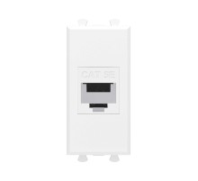 Компьютерная розетка RJ-45 без шторки модульная, кат.5е, "Avanti", "Белое облако", 1 модуль DKC 4400661