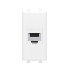 Компьютерная розетка RJ-45 без шторки модульная, кат.5е, "Avanti", "Белое облако", 1 модуль DKC 4400661