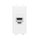 Компьютерная розетка RJ-45 без шторки модульная, кат.5е, "Avanti", "Белое облако", 1 модуль DKC 4400661