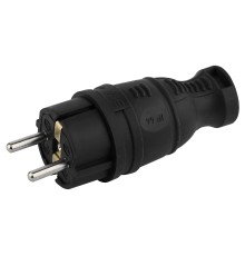 ЭРА Б0044540 Вилка V8-B-IP44 каучуковая с заземлением прямая 16A IP44 черная