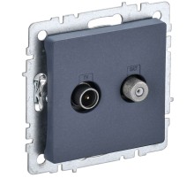 IEK BR-AF20-O-K35 BRITE Роз. двойная TV+SAT РТВ/РСп12-БрМ мар.