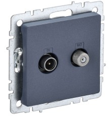 IEK BR-AF20-O-K35 BRITE Роз. двойная TV+SAT РТВ/РСп12-БрМ мар.