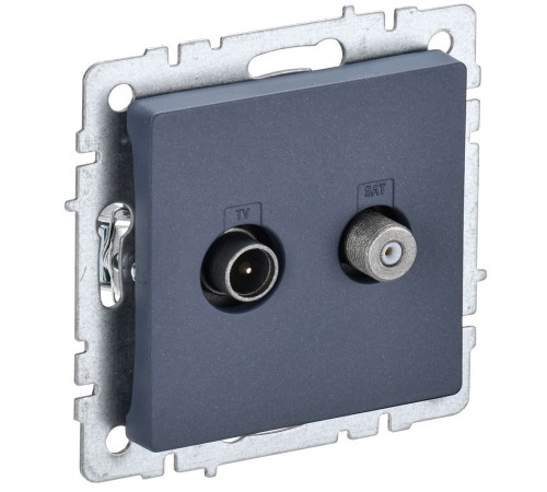 IEK BR-AF20-O-K35 BRITE Роз. двойная TV+SAT РТВ/РСп12-БрМ мар.