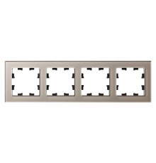 Systeme electric ATN320504 Рамка четырехпостовая ATLASDESIGN NATURE, СТЕКЛО ШАМПАНЬ