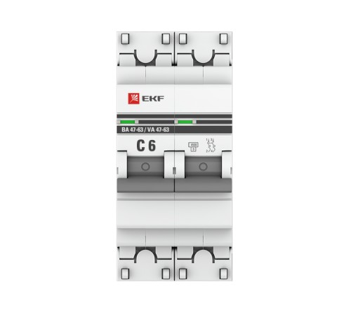 EKF mcb4763-2-06C-pro Автоматический выключатель 2P 6А (C) 4,5kA ВА 47-63 EKF PROxima EKF mcb4763-2-06C-pro Автоматический выключатель 2P 6А (C) 4,5kA ВА 47-63 EKF PROxima