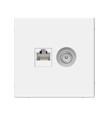 ARTGALLERY розетка двойная ТВ + компьютерная RJ45, кат. 5Е, белый