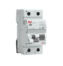 EKF rcbo6-1pn-10C-30-a-av Дифференциальный автомат DVA-6 1P+N 10А (C) 30мА (A) 6кА EKF AVERES