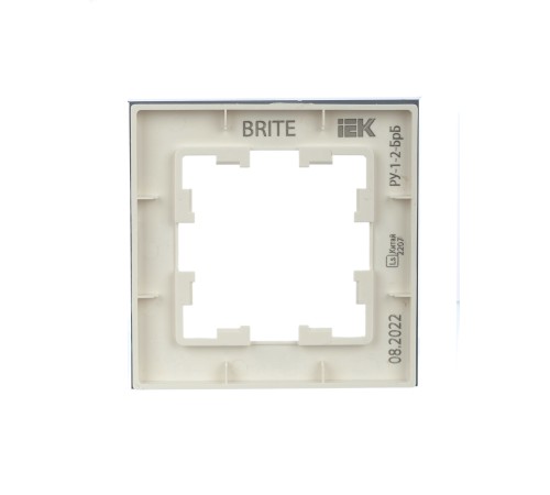 BRITE Рамка 1 пост РУ-1-2-БрБ стекло белый