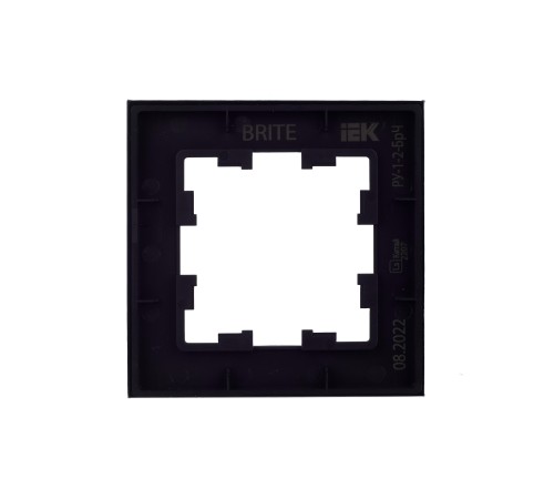 BRITE Рамка 1 пост РУ-1-2-БрЧ стекло черный