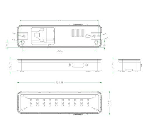 Светильник светодиодный аварийный постоянный DBA-105-0-20 30LED 5ч IP20 (40/1600) ЭРА Б0044398