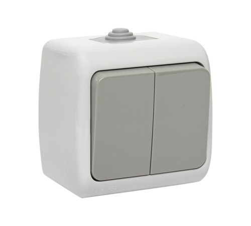 EKF EFV10-023-30-54 Мурманск Выключатель 2-клавишный 10А IP54 серый EKF EKF EFV10-023-30-54 Мурманск Выключатель 2-клавишный 10А IP54 серый EKF