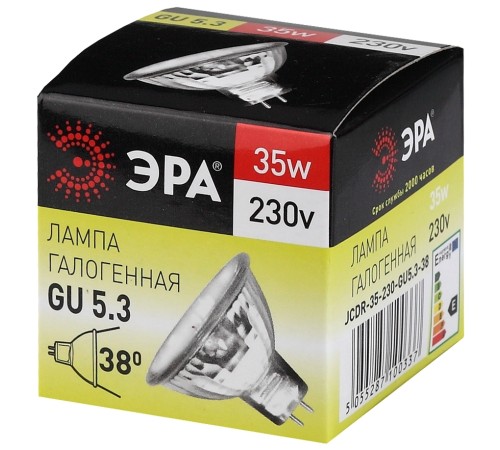 ЭРА C0027363 Лампа галогенная GU5.3-JCDR (MR16) -35W-230V-Cl [JCDR-35-230-GU5.3]