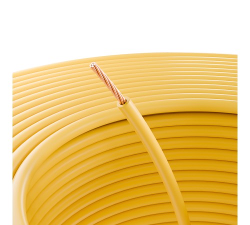 Провод ПГВА 1х1.50 мм2, желтый, бухта 100 м,