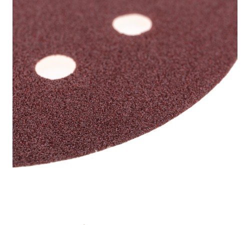 Диск абразивный на ворсовой основе, на липучке, перфорированный, P80, 125мм, 10 шт.