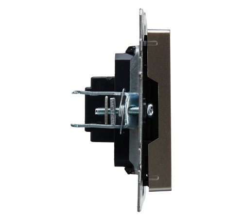 BRITE Розетка HDMI РHDMI-0-БрС сталь