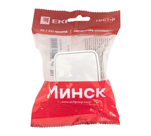 EKF EGV10-021-10 Минск Выключатель 1-клавишный ОП 10А белый  EKF Basic