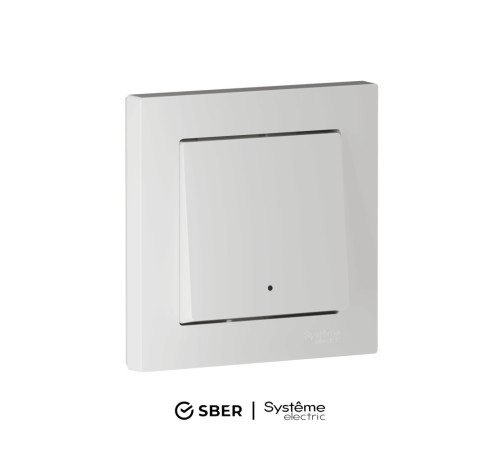 ATLASDESIGN SMART 1-кл. ВЫКЛЮЧАТЕЛЬ с подсв., Zigbee, сх.1, L+N, 10А, мех., БЕЛЫЙ