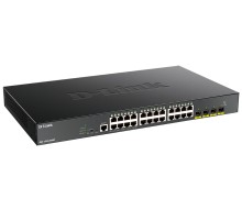 Коммутатор D-Link DGS-1250-28XMP DGS-1250-28XMP/A1A 24G 4SFP+ 24PoE 370W настраиваемый
