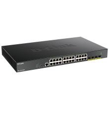 Коммутатор D-Link DGS-1250-28XMP DGS-1250-28XMP/A1A 24G 4SFP+ 24PoE 370W настраиваемый