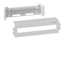 Корпус-панель с DIN-рейкой. 19 дюймов. 3U. 22 места. цвет серый (RAL 7035)