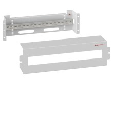 Корпус-панель с DIN-рейкой. 19 дюймов. 3U. 22 места. цвет серый (RAL 7035)