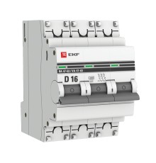 EKF mcb4763-3-16D-pro Автоматический выключатель 3P 16А (D) 4,5kA ВА 47-63 EKF PROxima