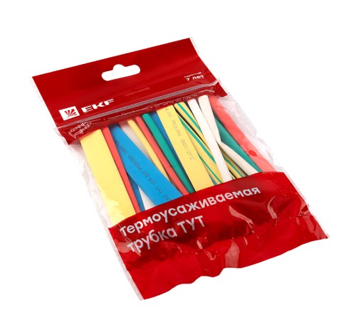 Трубка термоусаживаемая ТУТ нг 6/3 (7 цветов по 3шт) 100мм PROxima