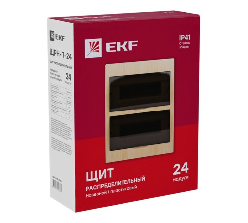 EKF pb40-n-24-light Щит распределительный навесной ЩРН-П-24 светлое дерево IP41 EKF PROxima