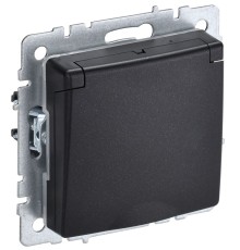 IEK BR-R16-16-44-K02 BRITE Роз. с з/к/ш с кр. 16А IP44 РСбш10-3-44-БрЧ черн.