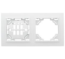 EKF ERM-G-302-10 Минск Рамка 2-местная горизонтальная белая EKF  Basic