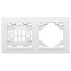 EKF ERM-G-302-10 Минск Рамка 2-местная горизонтальная белая EKF Basic