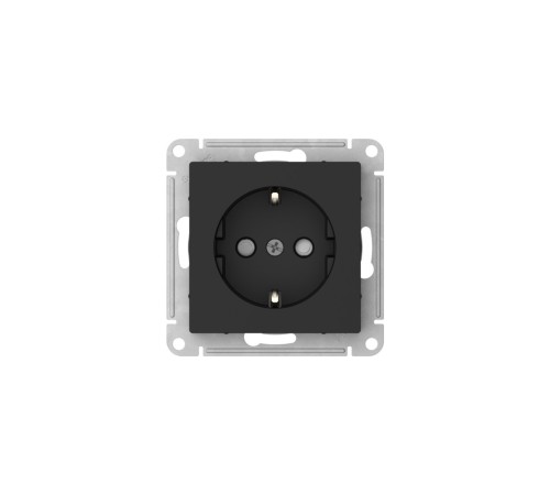 ATLASDESIGN РОЗЕТКА с заземлением со шторками, 16А, быстрозажимные клеммы, КАРБОН