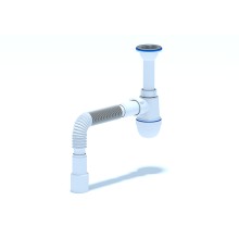 Сифон для умывальника АНИ 1 1/2'X40 с гибкой трубой 40х40/50