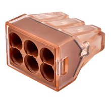 Клемма соединительная  6-контактная Elеctrodeel ED 773-606-b6, сечение 1,5-4,0 мм2, 32А/400В (упаковка 6 штук)