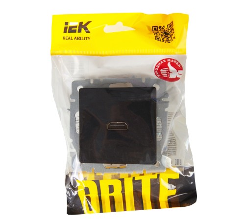 BRITE Розетка HDMI РHDMI-0-БрЧ черный
