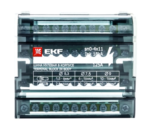 EKF sn0-4x11 Шина нулевая в корпусе (4х11) EKF PROxima EKF sn0-4x11 Шина нулевая в корпусе (4х11) EKF PROxima