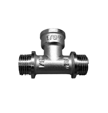 Тройник НВН 1/2'х1/2'х1/2'переходной, никелированный