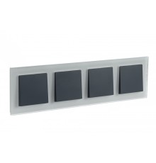 Systeme electric ATN330104 Рамка 4-постовая ATLASDESIGN NATURE, МАТОВОЕ СТЕКЛО БЕЛЫЙ