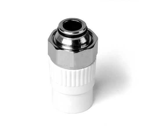 Евроконус (Муфта с накидной гайкой) полипропиленовый Белый 20x3/4